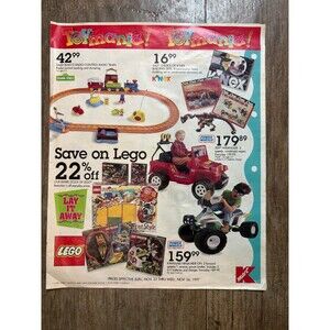 Kmart Ad Newspaper Flyer Vintage 1997 Electronics Toys Lego Barbie Inside